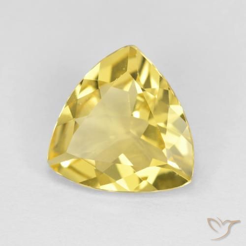 Béryl doré Jaune Toscane naturelle Trillion, 1.83 ct, VS