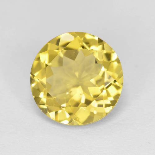 Béryl doré jaune naturelle coupe roude, 2,21 ct, VS