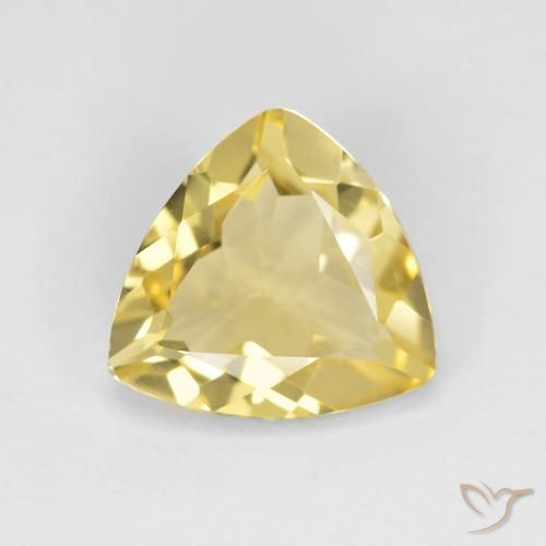 Béryl doré jaune naturelle trillion, 1,72 ct, VS
