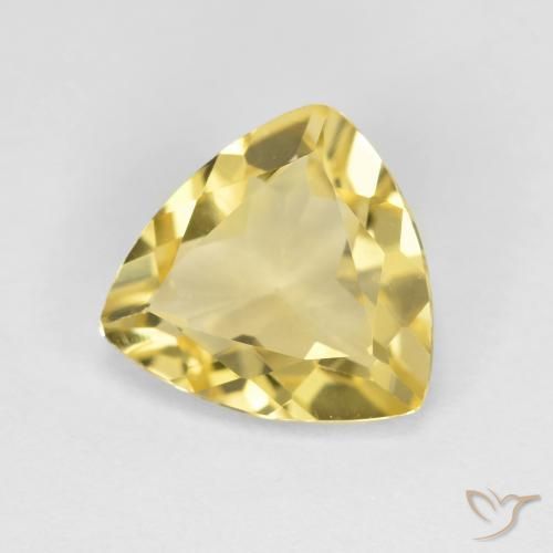 Béryl doré jaune naturelle trillion, 1,72 ct, VS
