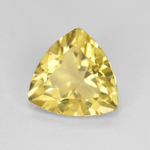 Béryl doré jaune naturelle trillion, 2,20 ct, VS