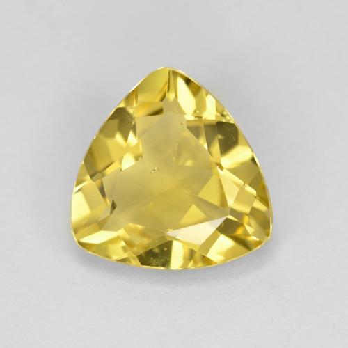 Béryl doré jaune naturelle trillion, 1,82 ct, VS