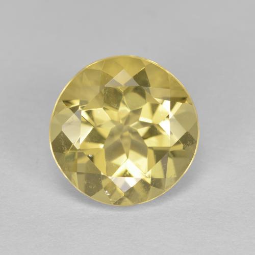 Béryl doré Jaune moyen-léger naturelle Coupe roude, 2.02 ct, VVS-VS