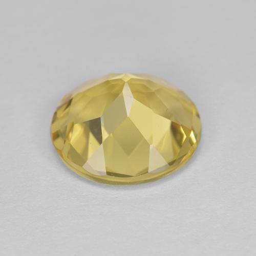 Béryl doré jaune naturelle coupe roude, 1,60 ct, VVS
