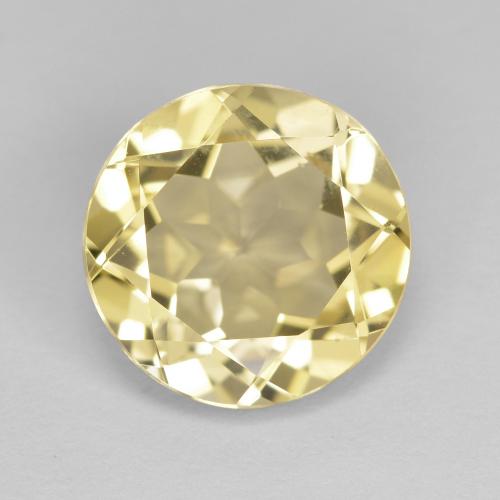 Béryl doré jaune naturelle coupe roude, 2,37 ct, VVS