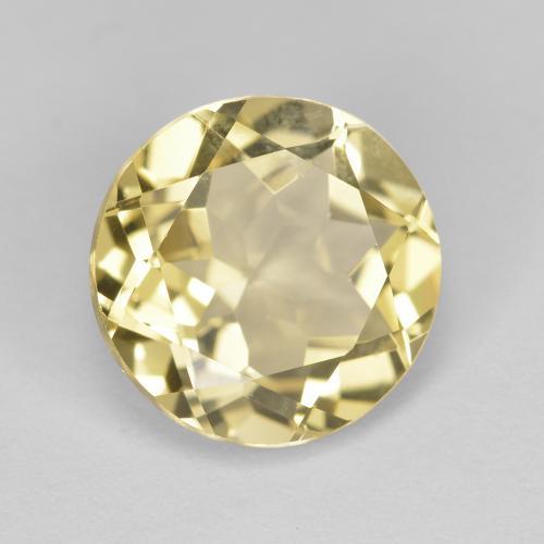 Béryl doré jaune naturelle coupe roude, 2,37 ct, VVS