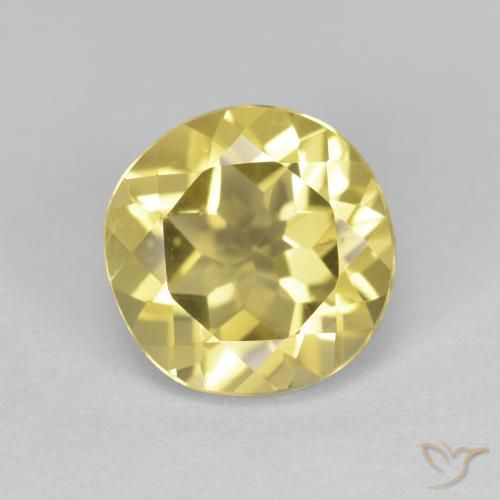 1.90ct Naturel Jaune moyen-léger Béryl doré, Tour, VVS