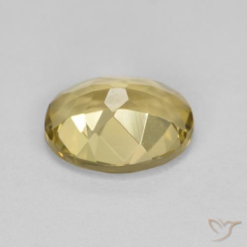 Béryl doré Jaune Dijon naturelle ovale, 1.78 ct, VVS-VS
