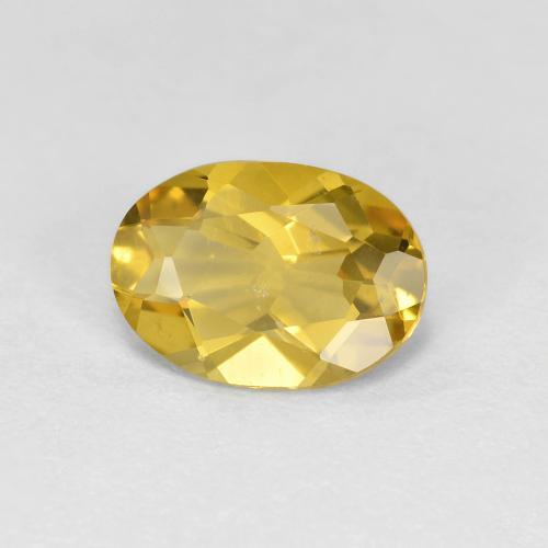 Béryl doré Jaune foncé naturelle Coupe ovale, 1.11 ct, VS