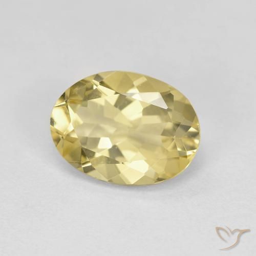 Béryl doré Jaune doré léger naturelle ovale, 1.61 ct, VVS
