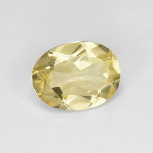 Béryl doré Jaune terreux naturelle Coupe ovale, 1.63 ct, VVS