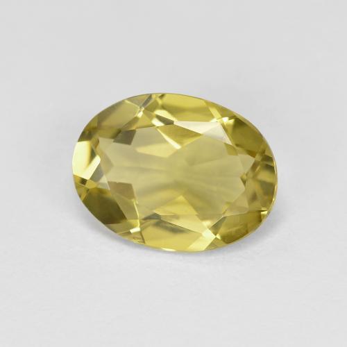 Béryl doré jaune naturelle coupe ovale, 1,55 ct, VVS