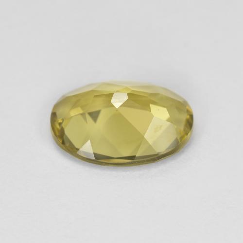 Béryl doré jaune naturelle coupe ovale, 1,55 ct, VVS