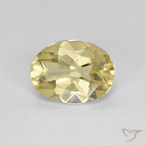 1.60ct Naturel Jaune terreux léger Béryl doré, ovale, VVS