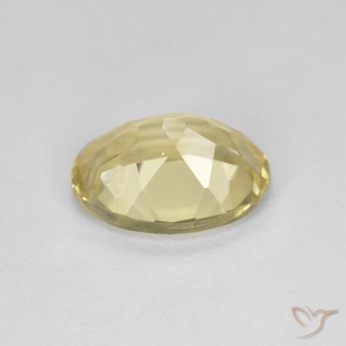 Béryl doré Jaune terreux léger naturelle ovale, 1.60 ct, VVS