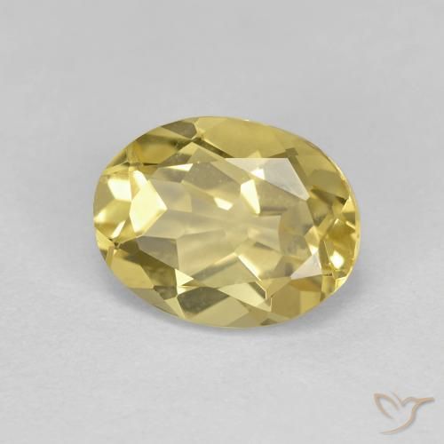 Béryl doré Jaune clair naturelle ovale, 1.98 ct, VVS