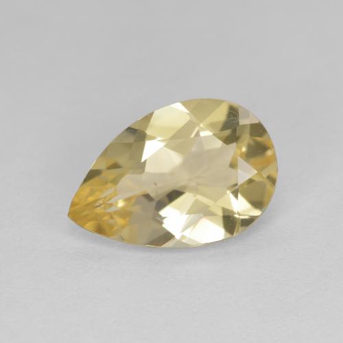 Béryl doré jaune naturelle en forme de poire, 1,42 ct, VS