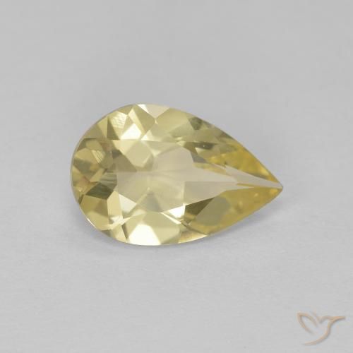 Béryl doré Jaune chaud naturelle En forme de poire, 1.05 ct, VVS