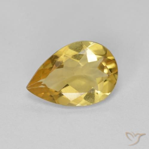 1.45ct Naturel Doré Béryl doré, En forme de poire, VS