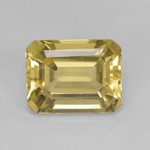 Béryl doré jaune naturelle taille émeraude, 2,45 ct, VVS