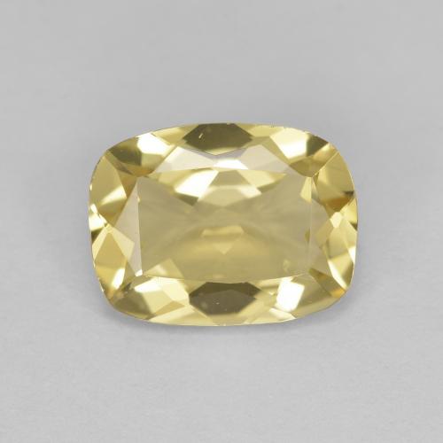 Béryl doré jaune naturelle coupe coussin, 1,54 ct, VVS