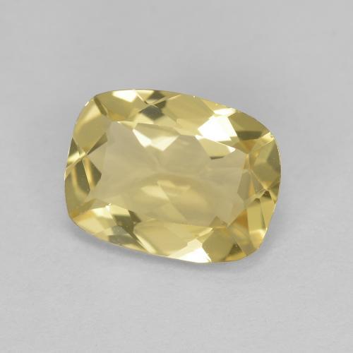 Béryl doré jaune naturelle coupe coussin, 1,54 ct, VVS
