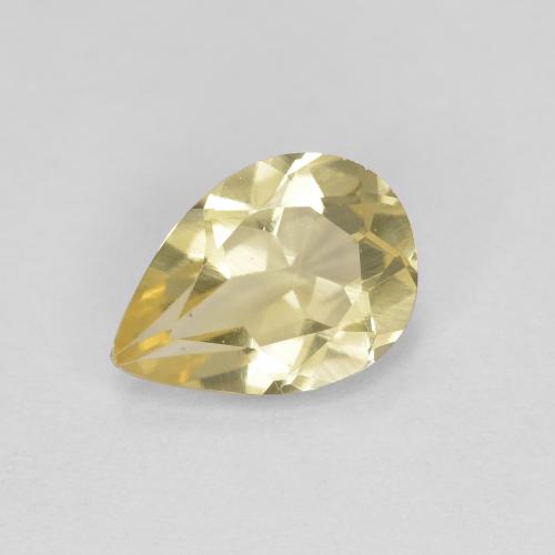 Béryl doré Jaune moyen naturelle En forme de poire, 1.08 ct, VVS