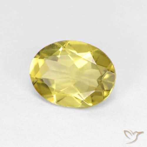 Béryl doré Jaune moyen naturelle ovale, 1.55 ct, VVS-VS