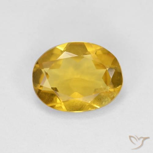 Béryl doré Jaune foncé naturelle Coupe ovale, 1.44 ct, VS