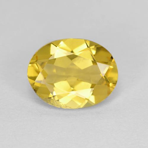 Béryl doré jaune naturelle coupe ovale, 1,73 ct, VS