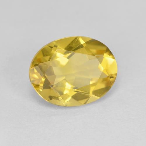 Béryl doré jaune naturelle coupe ovale, 1,73 ct, VS