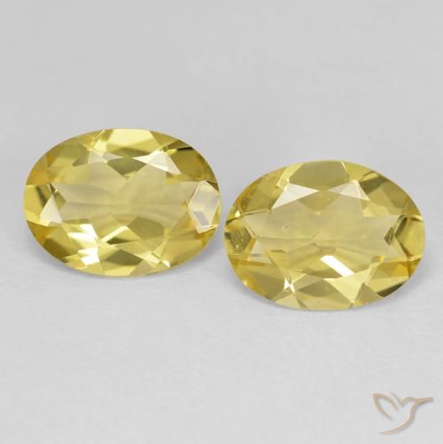 2.77ctw Naturel Jaune Dijon Béryl doré, ovale, VVS-VS