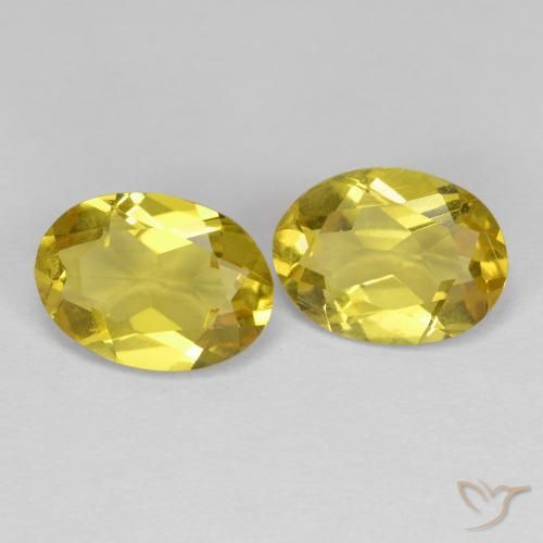 2.09ctw Naturel Jaune moyen Béryl doré, ovale, VS