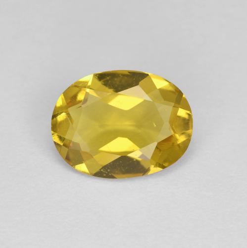 Béryl doré Jaune Dijon naturelle Coupe ovale, 0.97 ct, VVS-VS