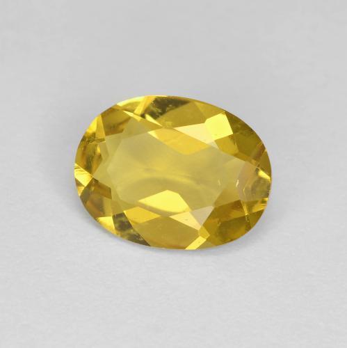 Béryl doré Jaune Dijon naturelle Coupe ovale, 0.97 ct, VVS-VS