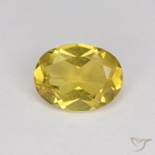 1.13ct Naturel Jaune Béryl doré, ovale, VVS-VS
