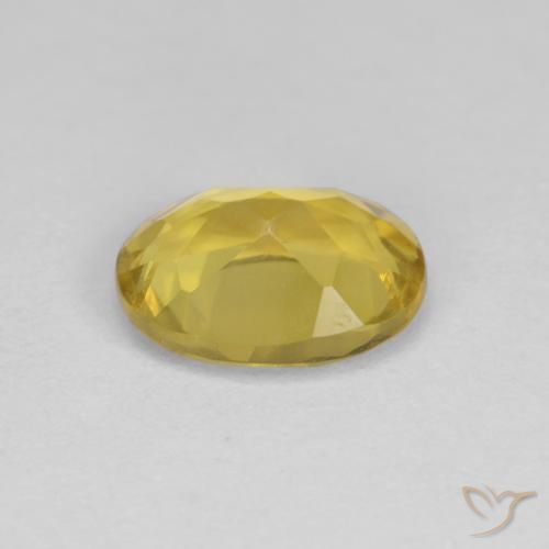 Béryl doré jaune naturelle coupe ovale, 1,13 ct, VVS-VS