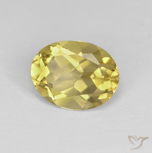Béryl doré Jaune doré léger naturelle ovale, 1.25 ct, VS
