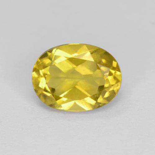 Béryl doré Jaune naturelle Coupe ovale, 1.36 ct, VVS-VS