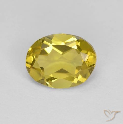 1.14ct Naturel Jaune moyen-léger Béryl doré, ovale, VVS-VS