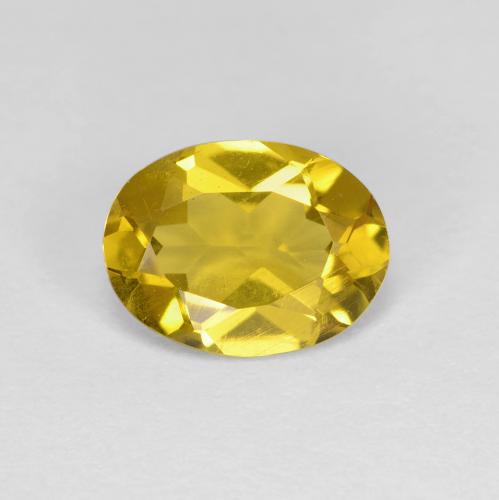 Béryl doré Jaune foncé naturelle Coupe ovale, 1.06 ct, VS