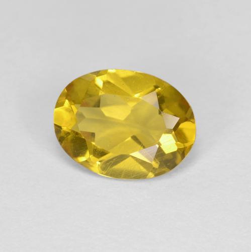 Béryl doré Jaune foncé naturelle Coupe ovale, 1.06 ct, VS