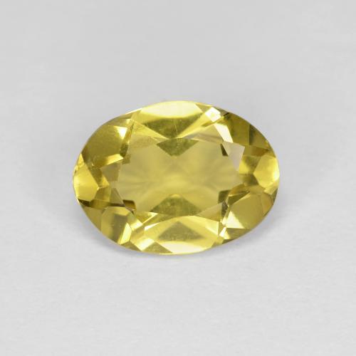 Béryl doré Jaune clair naturelle Coupe ovale, 1.18 ct, VS