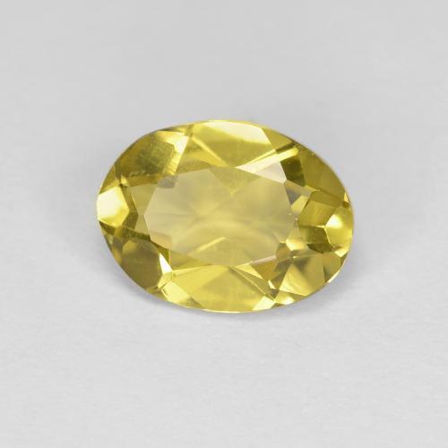Béryl doré Jaune clair naturelle Coupe ovale, 1.18 ct, VS