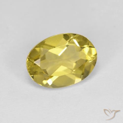 Béryl doré Jaune clair naturelle ovale, 1.33 ct, VS