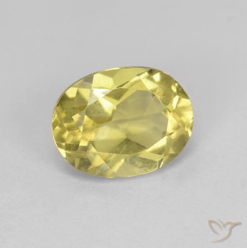Béryl doré Jaune clair naturelle ovale, 1.29 ct, VS
