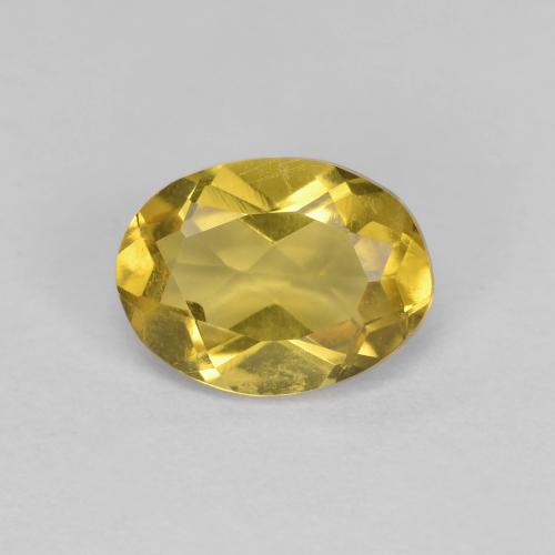 Béryl doré jaune naturelle coupe ovale, 1,10 ct, VS