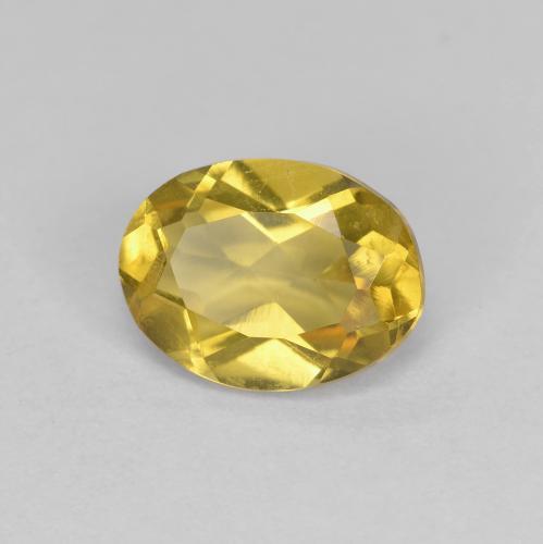 Béryl doré jaune naturelle coupe ovale, 1,10 ct, VS
