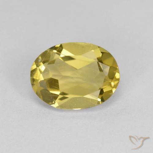 1.25ct Naturel Jaune moyen Béryl doré, ovale, VS