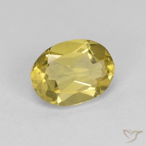 Béryl doré Jaune moyen naturelle ovale, 1.25 ct, VS
